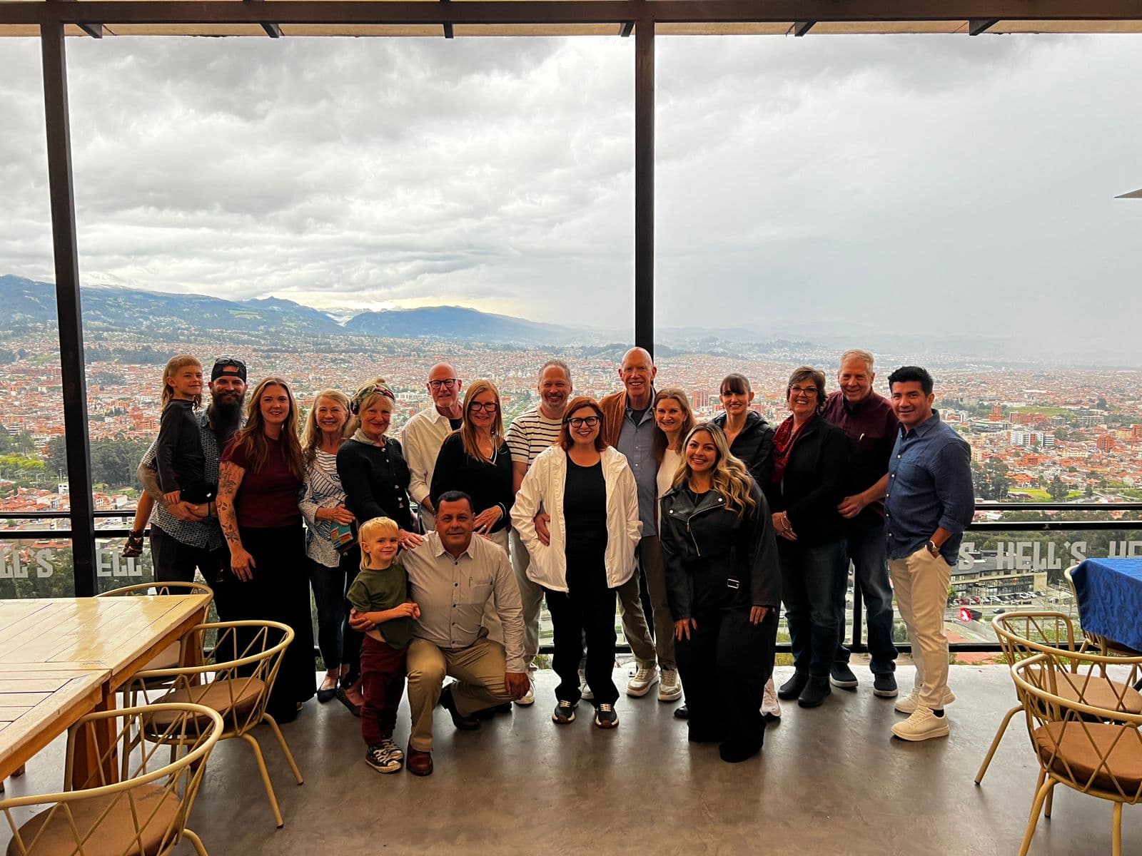 Scouting trip participants enjoying local experiences in Ecuador