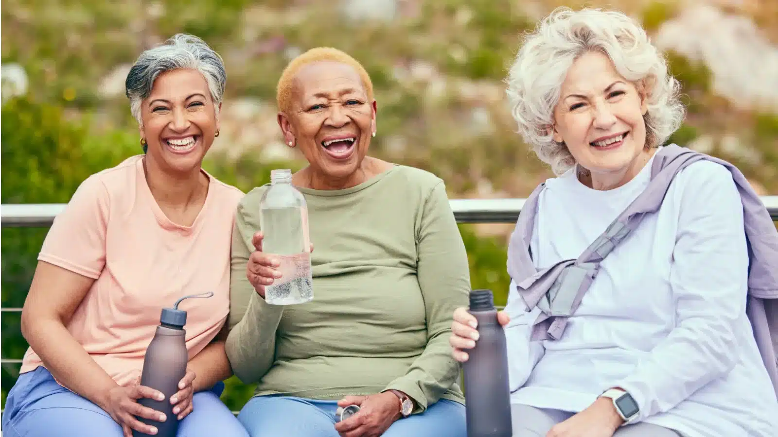 Three friends after a workout